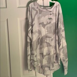 Hollister Gray Camo Long Sleeve T